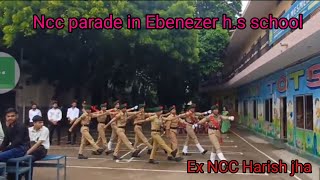 NCC parade in Ebenezer school trending Nccindia excadetharishjha [upl. by Brnaby925]