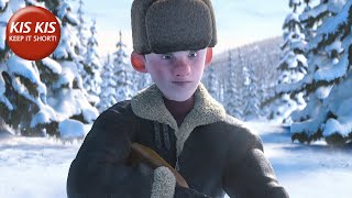 Hunter trapped against his prey in a frozen forest  Animated Short FIlm quotInstinctquot [upl. by Marston796]