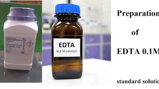 Preparation of Ethylene diamine tetra acetic acid EDTA disodium 01 Molar standard solution [upl. by Metah]