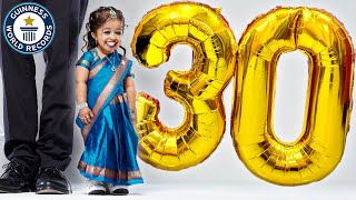 Worlds Shortest Woman Jyoti Amge Celebrates 30th Birthday  Guinness World Records [upl. by Angadreme]