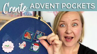 Create Pockets on Your Cross Stitch Advent Calendar  Caterpillar Cross Stitch [upl. by Alekim]