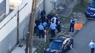 NOPD drone footage of second line gun arrests [upl. by Brenn406]