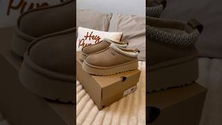 Unboxing my Ugg Tazz in sand 🥾 uggs [upl. by Harmaning35]