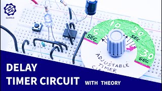 Adjustable Auto On Off delay timer circuit on Breadboard  555 Timer project 4 [upl. by Lemuel]