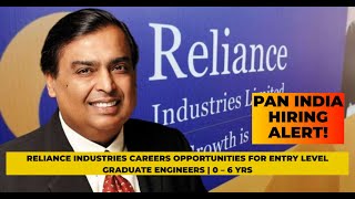 Reliance Industries Careers Opportunities for Graduate Engineers  Exp 0 – 6 yrs  careerwithmogha [upl. by Isidore]