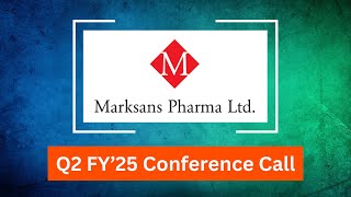 Marksans Pharma Q2 2025 Conference Call conferencecall concall earningscall markanspharma [upl. by Luelle621]