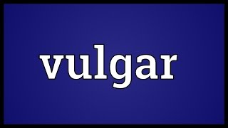 Vulgar Meaning [upl. by Cleveland]