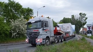 Bender Schwertransport  126t mit Brückenauflagen nach Tschechien [upl. by Cykana378]