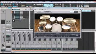 Using a drum machine to trigger session drummer 3 in Sonar X2 [upl. by Bluhm617]