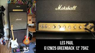 G12M25 Greenback 75Hz vs G12H30 Heritage 55Hz CleanDirty  Strat amp LP Test [upl. by Edwyna]