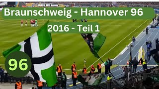 EINTRACHT BRAUNSCHWEIG gegen HANNOVER 96 Teil 1 MEGA Stimmung [upl. by Livingstone422]