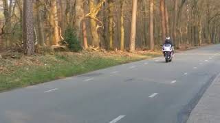 DBs testing on Suzuki gsxr 750 srad 1996 with scorpion open exhaust [upl. by Obbard]