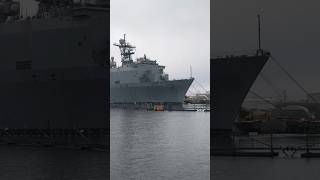 Warships when the fog lifted Delivery of a Viking sportfish through Norfolk Virginia vikingyachts [upl. by Alane]