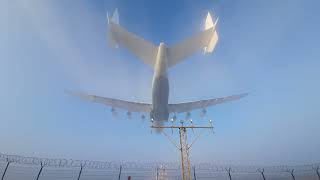 9012022 Antonov An225 Mriya landing in the fog at Rzeszow Airport [upl. by Jessie]