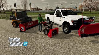 Getting Ready For Winter New Truck  Snowplows Upgrades Farming Simulator 22 [upl. by Korney]