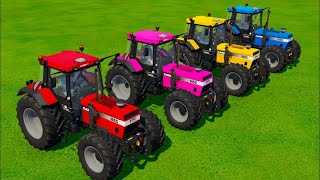 TRANSPORTING PIXAR CARS amp FRUITS WITH COLORED amp JOHN DEERE vs CLAAS vs TRACTORS  BeamNGdrive 962 [upl. by Suirred401]