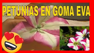 🌹‼️🌹COMO HACER FLORES DE FOMIPETUNIAS🌹🌹FLORES en goma eva o foamy paso a paso [upl. by Arlinda966]