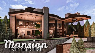 Bloxburg Mansion Modern Minimalist No LargePlot House Build [upl. by Yelram197]