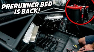 Bed Cage Gets RHINO LINED  Battery Box Install [upl. by Noswad]