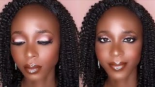 MAKEUP TRANSFORMATION TUTORIAL  BROWN LIPSTICK  NUDE EYESHADOW [upl. by Idmann]