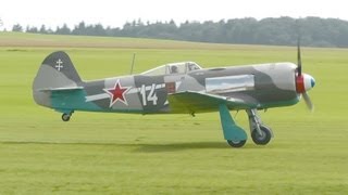 Yakovlev Yak11 Engine Start Takeoff and Landing [upl. by Enirhtak]