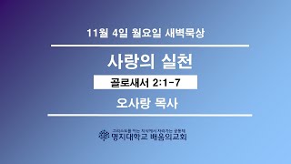 새벽묵상20241104월 “사랑의 실천”골217 [upl. by Damiano]