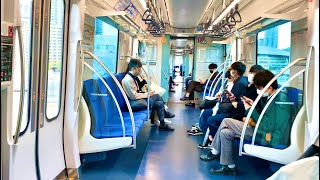 【4K】walking inside Tokyo monorail  Yurikamome monorail train [upl. by Arlen]