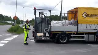 SWEDEN  Thermoplastic road marking project performed by EKC Sverige AB  Part 5 MasterWorkers [upl. by Kelby]