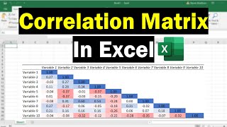 How To Create A Correlation Matrix In Excel With Colors [upl. by Ardnaskela]