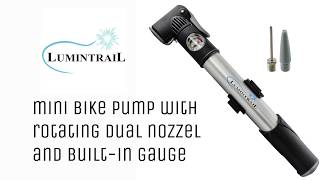 How to Use the LuminTrail Mini Pump to Inflate Bicycle Tire [upl. by Madda]