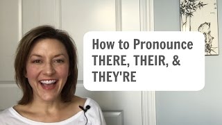 How to Pronounce THERE THEIR THEYRE  American English Homophone Pronunciation learnenglish [upl. by Colas]