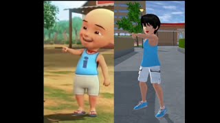 tiru aksi Upin Ipin helang merah episode baru [upl. by Airliah]