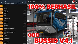 BERHASIL TUTORIAL CARA PASANG OBB DI BUSSID V41 TERBARU 2024  BUS SIMULATOR INDONESIA [upl. by Lindy]