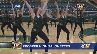 CBS 11 Pep Rally Prosper High School Talonettes [upl. by Sedgewinn]