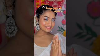 O Menoka O menoka Durga Puja special makeup look 3  antaranandy nandysisters durgapujasong [upl. by Bobbi]