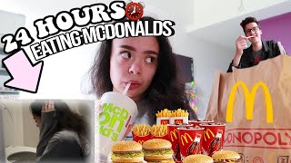 I ate ONLY MCDONALDS food for 24 HOURS GROSS [upl. by Dnumyar]