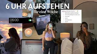 6 UHR MORGENROUTINE 💫  für eine Woche um 6 Uhr aufstehen ohne Social Media gesunde Gewohnheiten [upl. by Holt988]