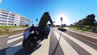 Honda CL500 SCL500 Miller Exhaust sound without DB killer [upl. by Alue]