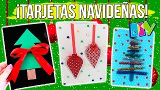 10 TARJETAS de NAVIDAD FÁCILES y bonitas HECHAS A MANO 🎄MANUALIDADES NAVIDEÑAS DIY [upl. by Ayres]