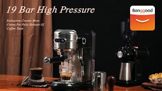 Automatic Espresso Machine 2022丨HiBREW H11 Coffee Maker  Banggood New Tech [upl. by Zetrok]