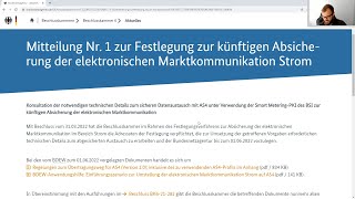 Konsultation der AS4Marktkommunikation in der Energiewirtschaft [upl. by Aholla307]