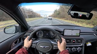 2023 Genesis G70 33T AWD  POV Test Drive  060 [upl. by Olaznog]