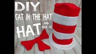 DIY quotCAT IN THE HATquot Hat and Bow [upl. by Byrom]