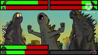 Blunt Brothers Productions GODZILLA vs MONKEY 22 With Healthbars [upl. by Ahsinyt]