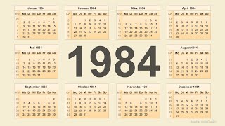 Kalender 1984 [upl. by Yadroc]