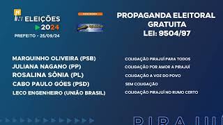 Horário Eleitoral Prefeitos de PirajuíSP  Rádio  250924 [upl. by Ario777]