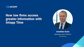 How law firms access greater information with Intapp Time [upl. by Rohn]