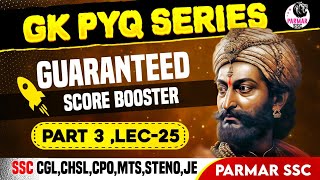 GK PYQ SERIES PART 3  LEC25  PARMAR SSC [upl. by Yrrak494]