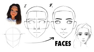 How to Draw Faces beginner friendly [upl. by Edals]