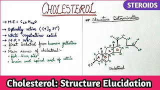 Structure Elucidation of Cholesterol [upl. by Laertnom]